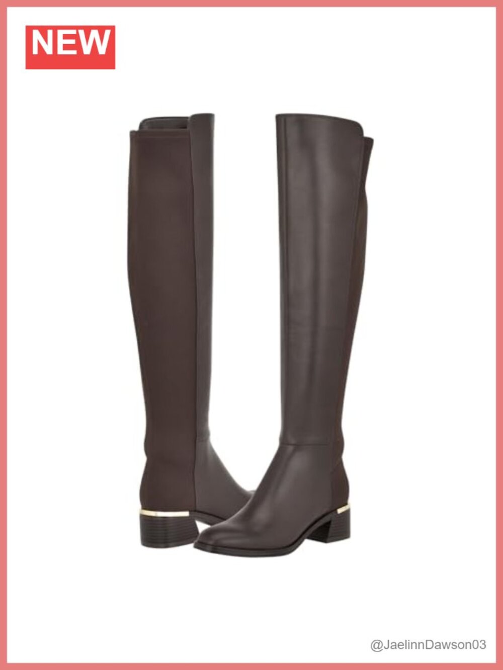 Over-the-Knee Faux Leather Boots Almond Toe Block Heel Zip